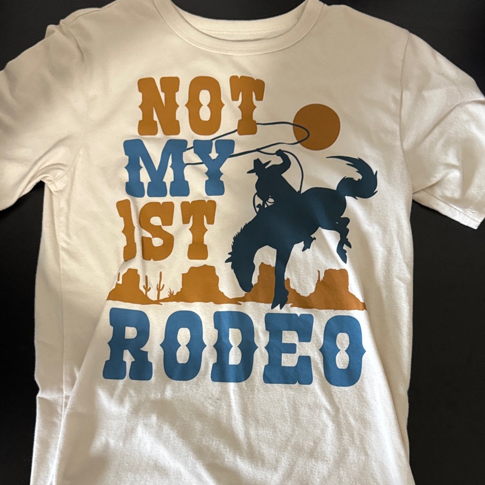 The Children's Place Cream and Blue Short Sleeve Tees